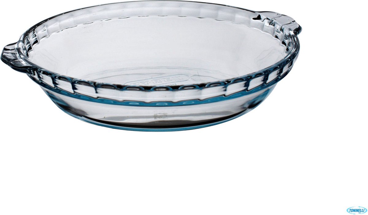 PYREX - iconic's taartvorm met grepen ø 21 cm - transparant - borosilicaatglas