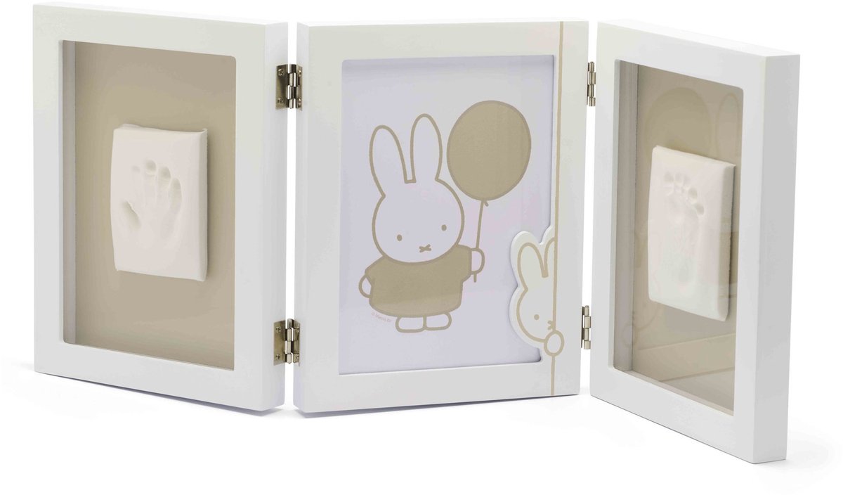 Dooky® Dooky x nijntje triple frame large - 2d baby hand- voetafdruk lijstje – persoonlijk kraamcadeau