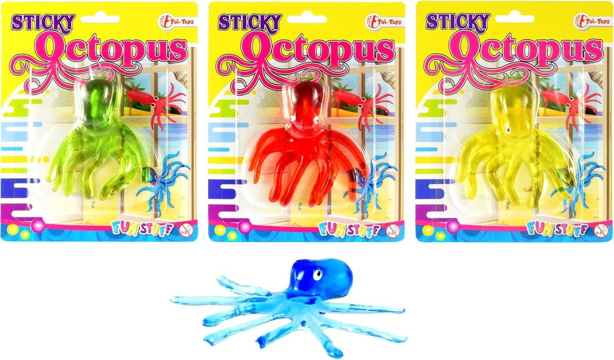 Toi-Toys Raamkruiper sticky octopus