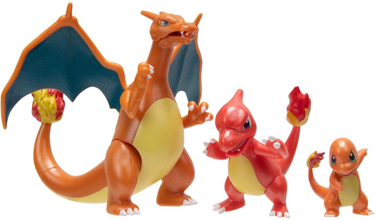 Jazwares Pokémon evolution multi set - charmander, charmeleon en charizard