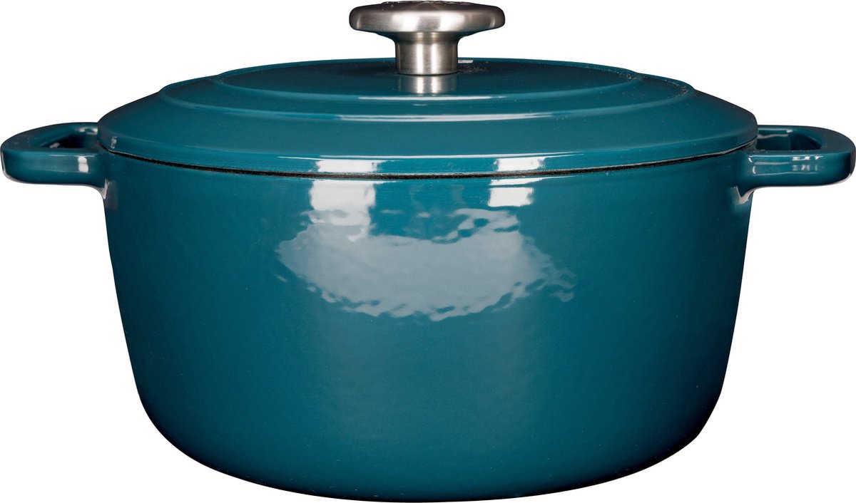 Cosy Trendy fontestic gietijzeren kookpot - dia.24h11,6cm - 4,6l - green heron