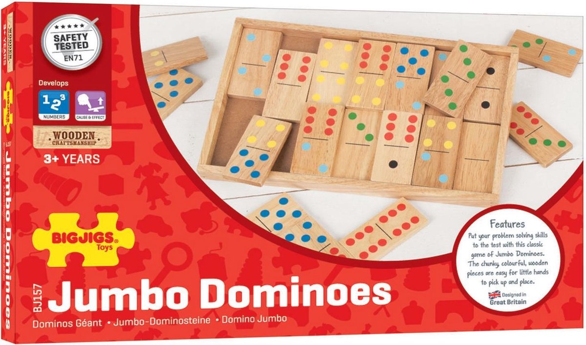 BIGJIGS Jumbo domino, 29dlg.