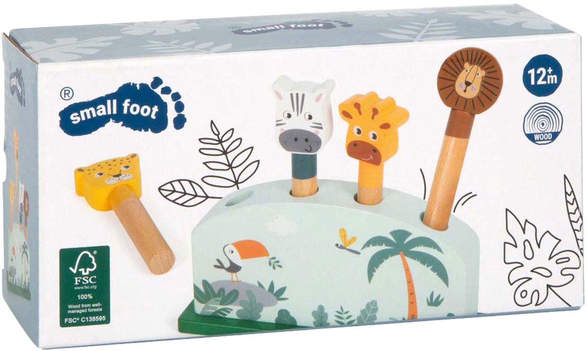 Small Foot - houten dierenvormenspel safari fsc