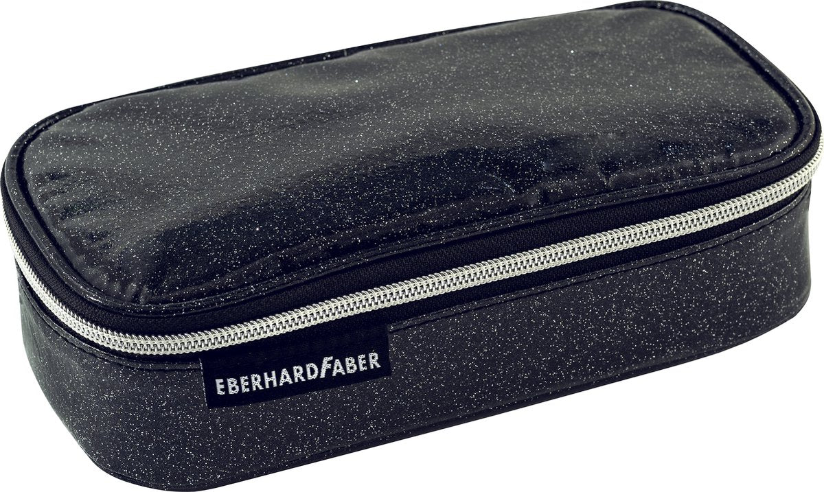 Eberhard Faber etui - jumbo - glitter antraciet - leeg - ef-577587