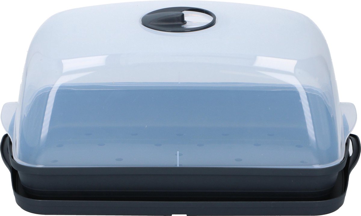 Merkloos Sans Marque Mini kweekbak - propagator - mini serre - voor kruiden en planten - met ventilatieopening - zwart