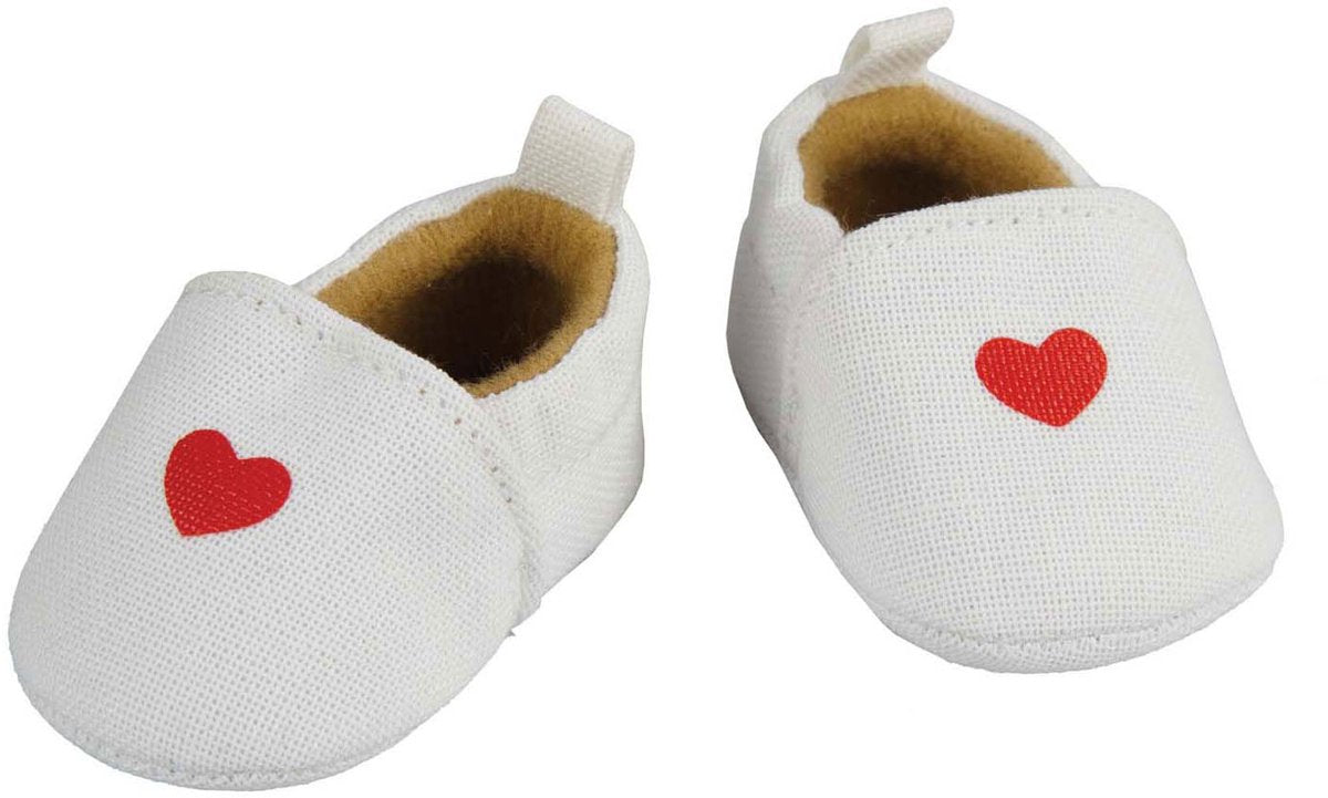 Heless Poppenpantoffel met hart, 38-45 cm