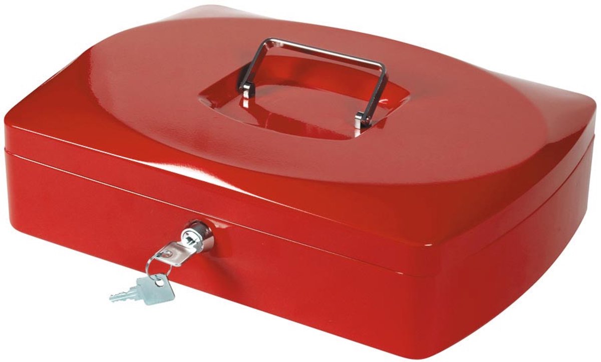Q-CONNECT geldkoffer | 325 x 235 x 85 mm | rood