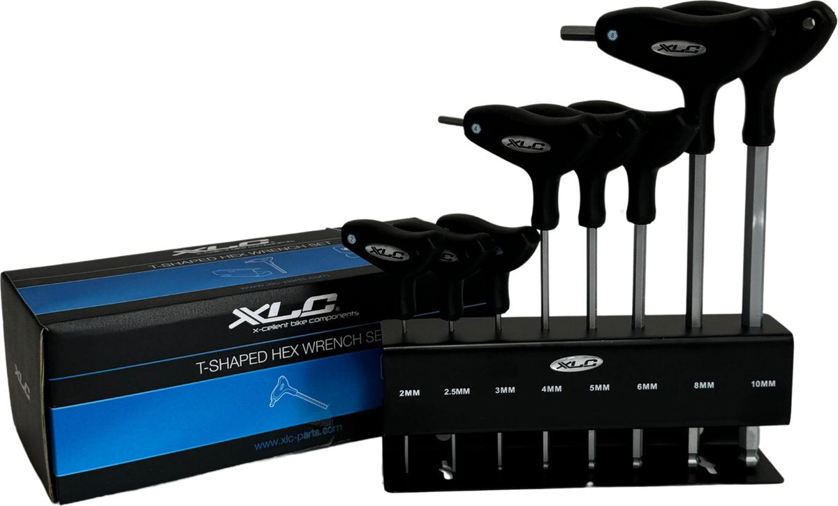 XLC to-s32 inbusset - t-model - 2-10mm - 8 delig - zwart rood