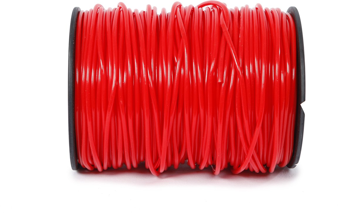 Merkloos Sans Marque Springtouw op rol rood 150 meter