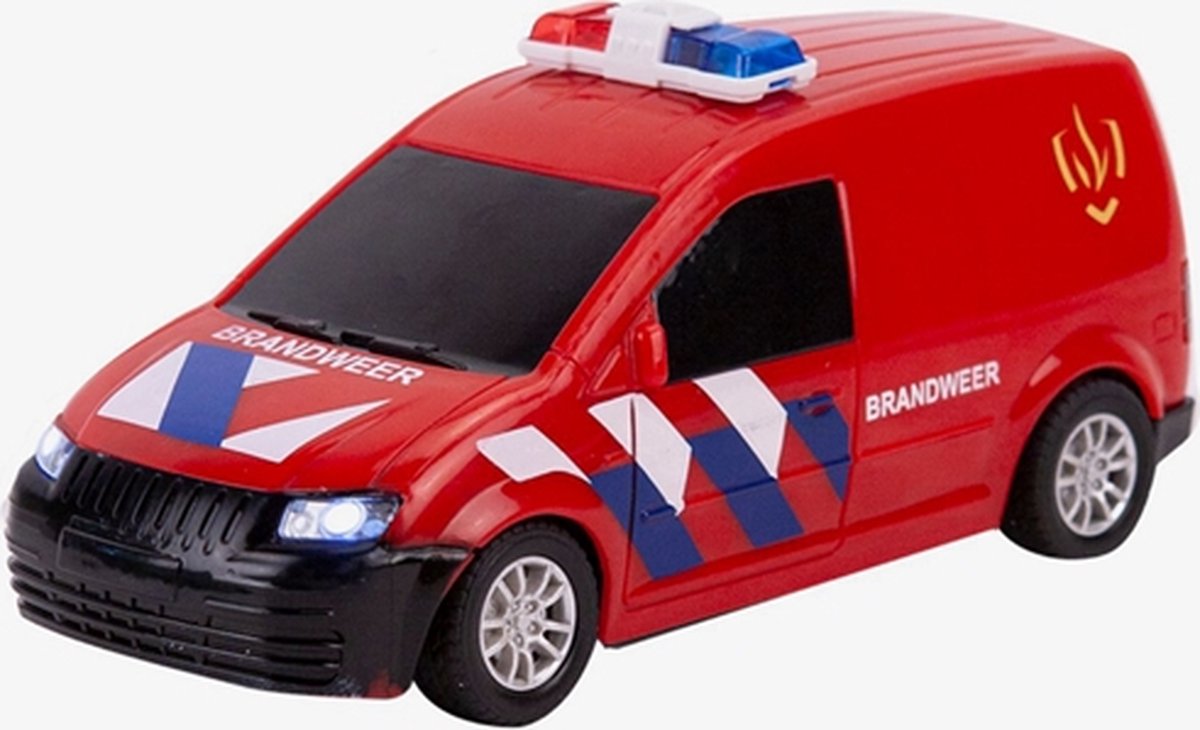 Rapid Wheels Radiografisch bestuurbare brandweerauto met licht - rood