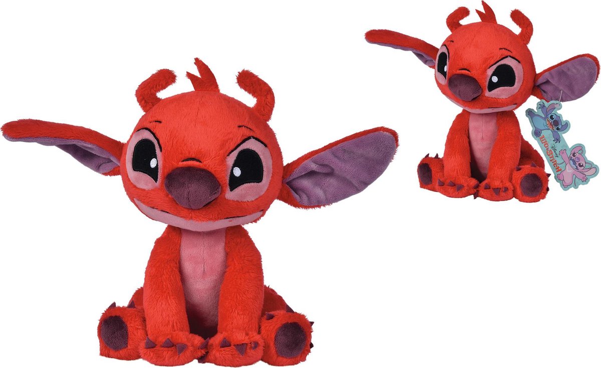 Simba Disney - lilo stitch - leroy - 20 cm - pluche - rood - alle leeftijden - knuffel