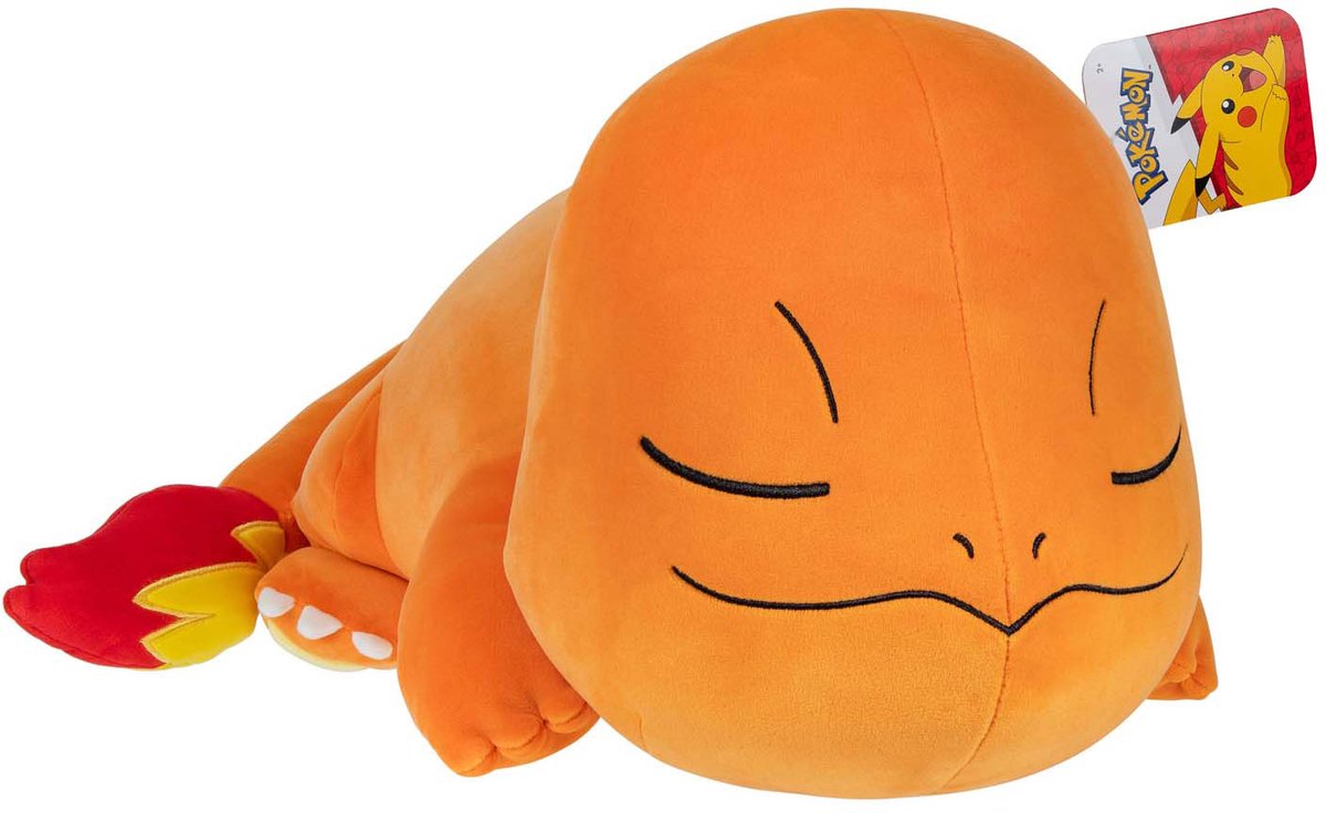 Jazwares Pokémon slapende knuffel pluche charmander - 45cm