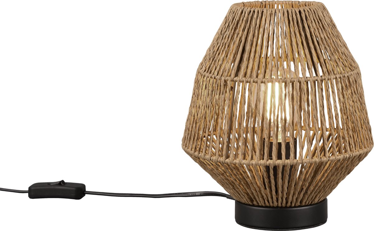 RL LIVE YOUR LIGHT Reality miki - tafellamp - excl. 1x e27 40w - snoerschakelaar - naturel sisal
