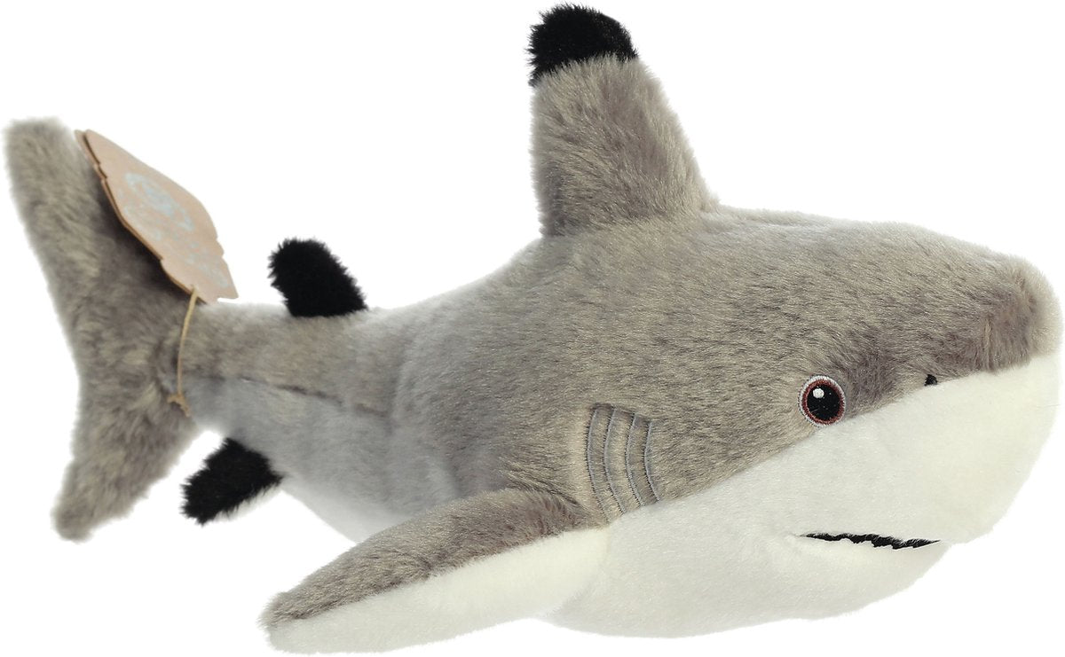 Aurora Pluche dieren knuffels rifhaai van 38 cm - knuffeldieren haaien speelgoed