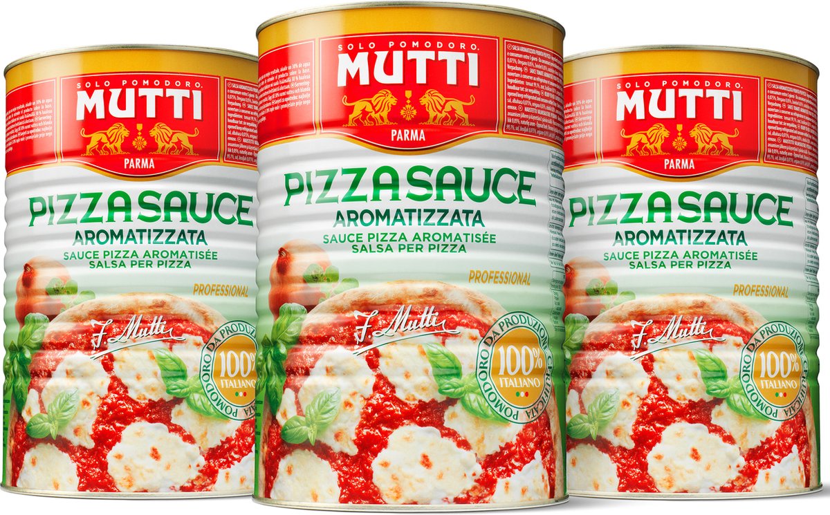 Mutti pizzasaus aromatizzata - 3 x 4,1 kg