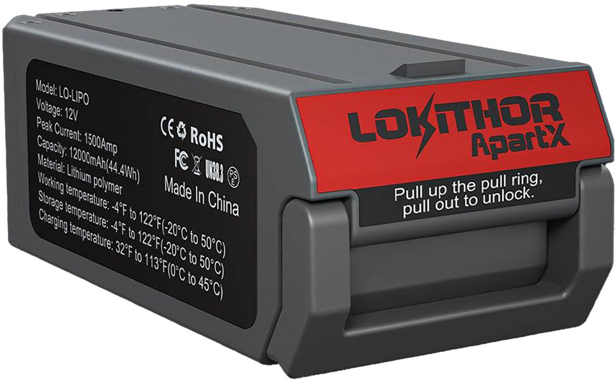 Lokithor batterij lipo voor apartx jumpstarter - 12v - startvermogen 1500a