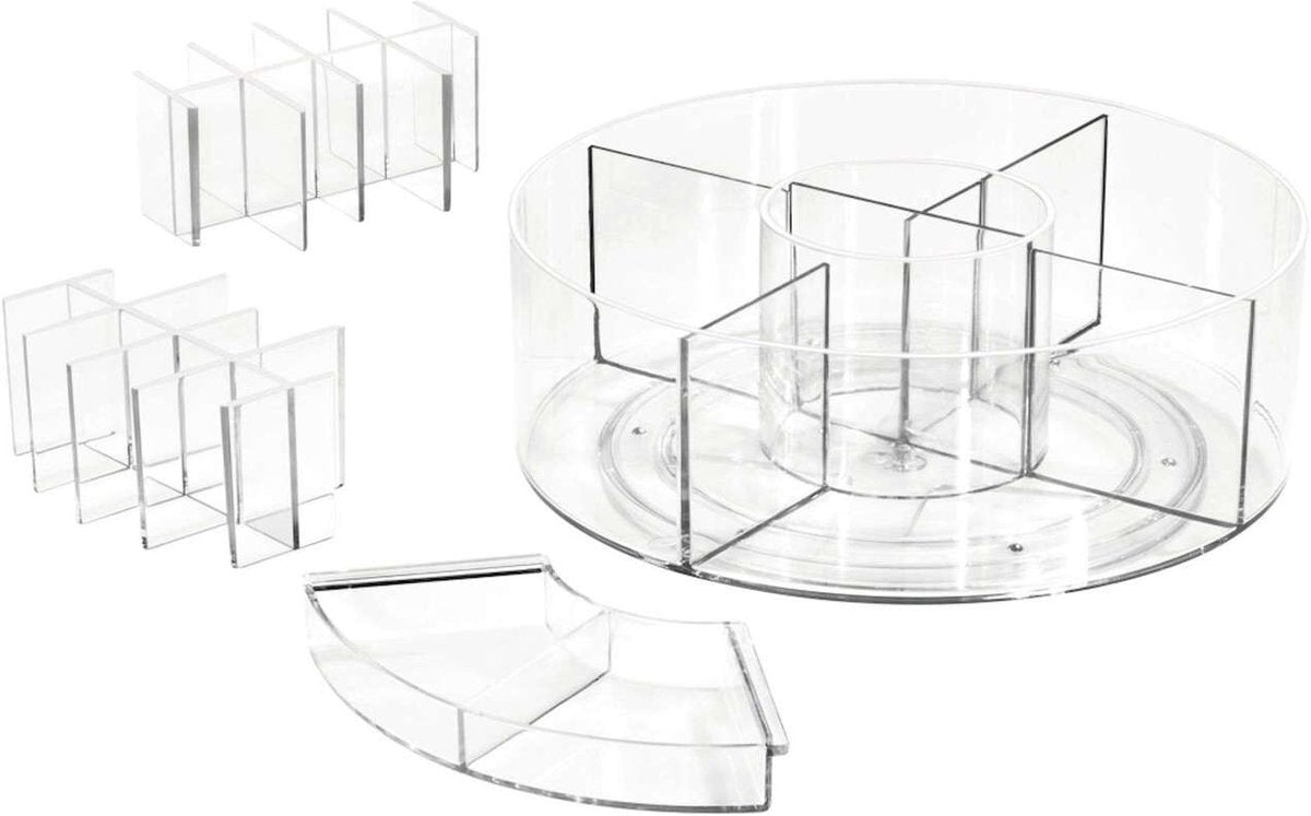 IDesign draaiplateau voor make-up en cosmetica transparant - sarah tanno