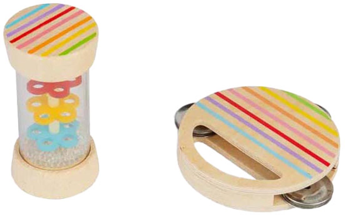 BIGJIGS houten schud- en rolset, 2st.