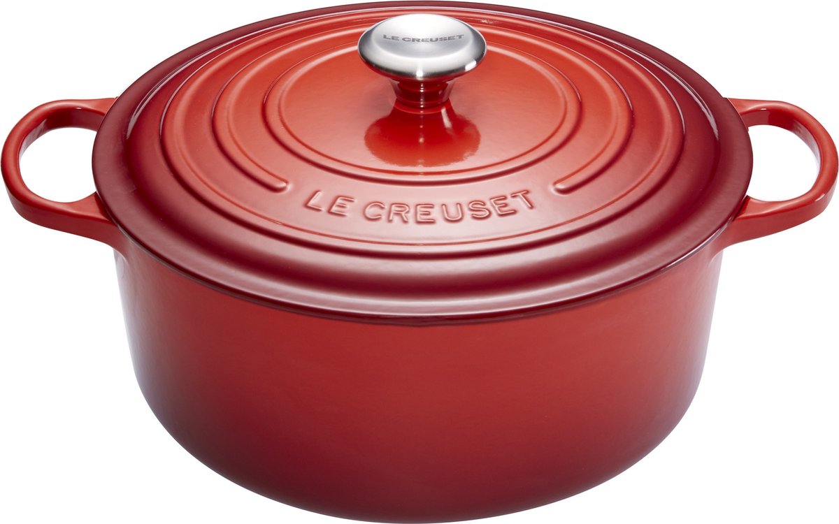 Le Creuset gietijzeren braadpan - 26cm 5,3 l - kersenrood