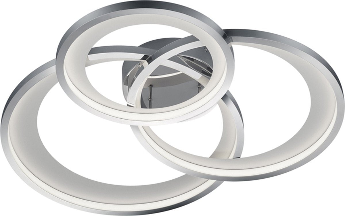 TRIO granada - plafondlamp - chroom - incl. 1x smd 36w - dimbaar met schakelaar - plafondbevestiging