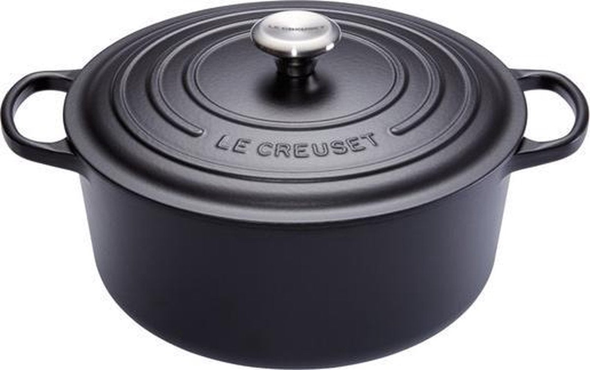 Le Creuset signature braadpan - 2,4 l - 20 cm - zwart