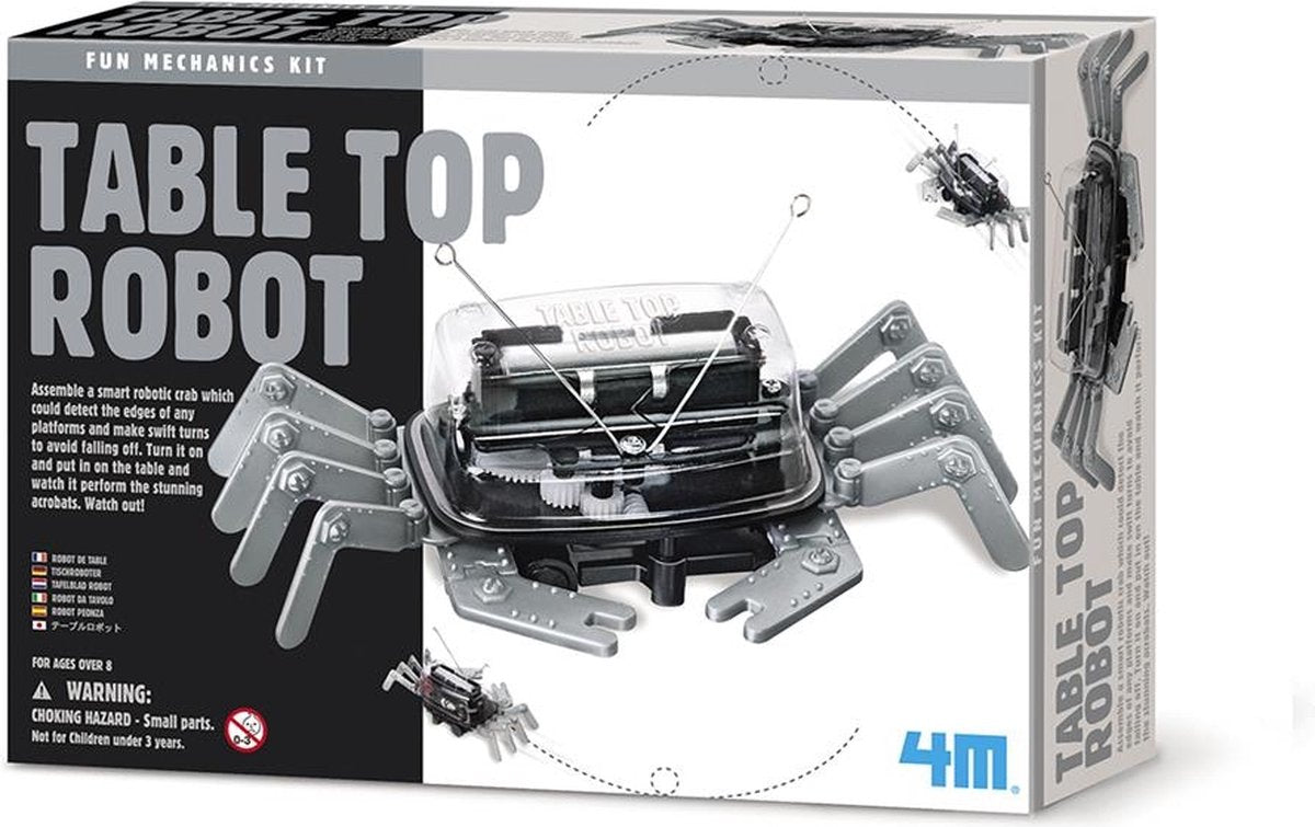 4M wetenschap en spel - maak je eigen tafelblad robot - bouwpakket - kidzrobotix - 8+