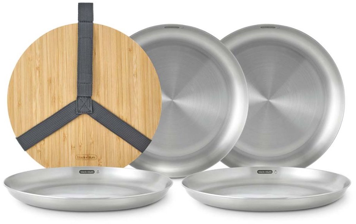 Black Blum Black+blum rvs campingborden - set van 4