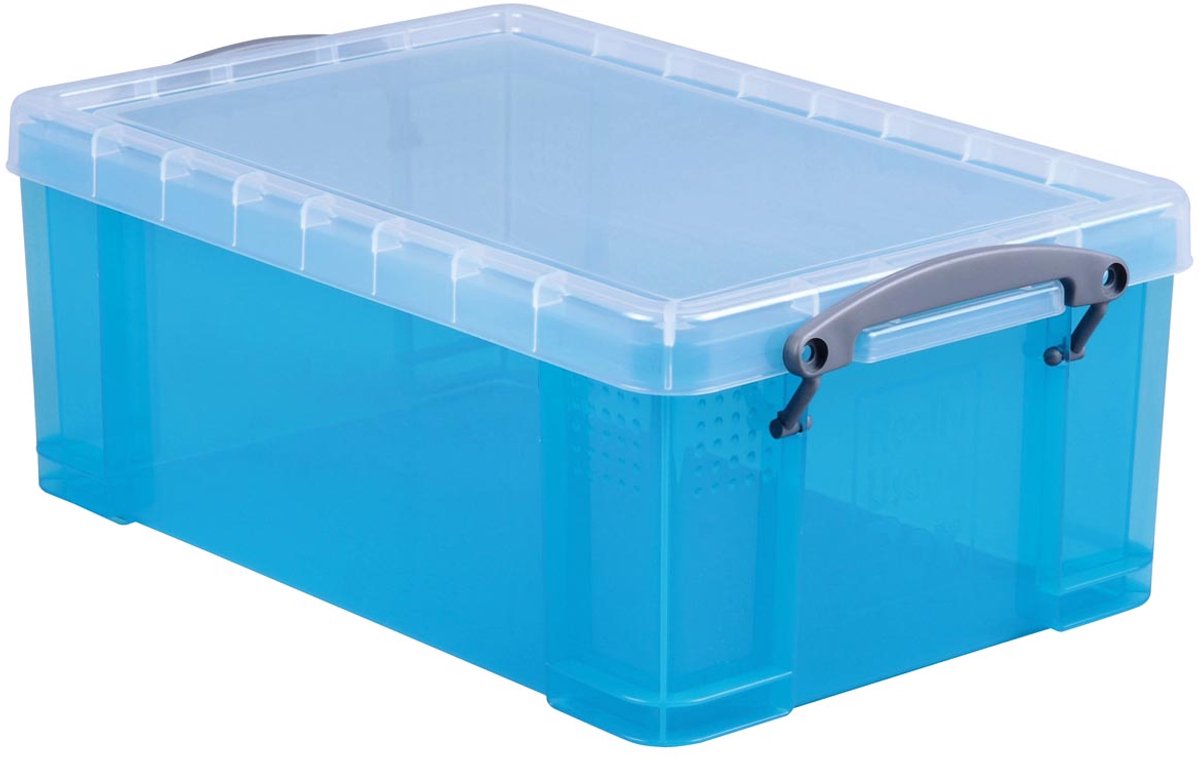 Really Useful Boxes Really useful box 9 liter transparant helblauw