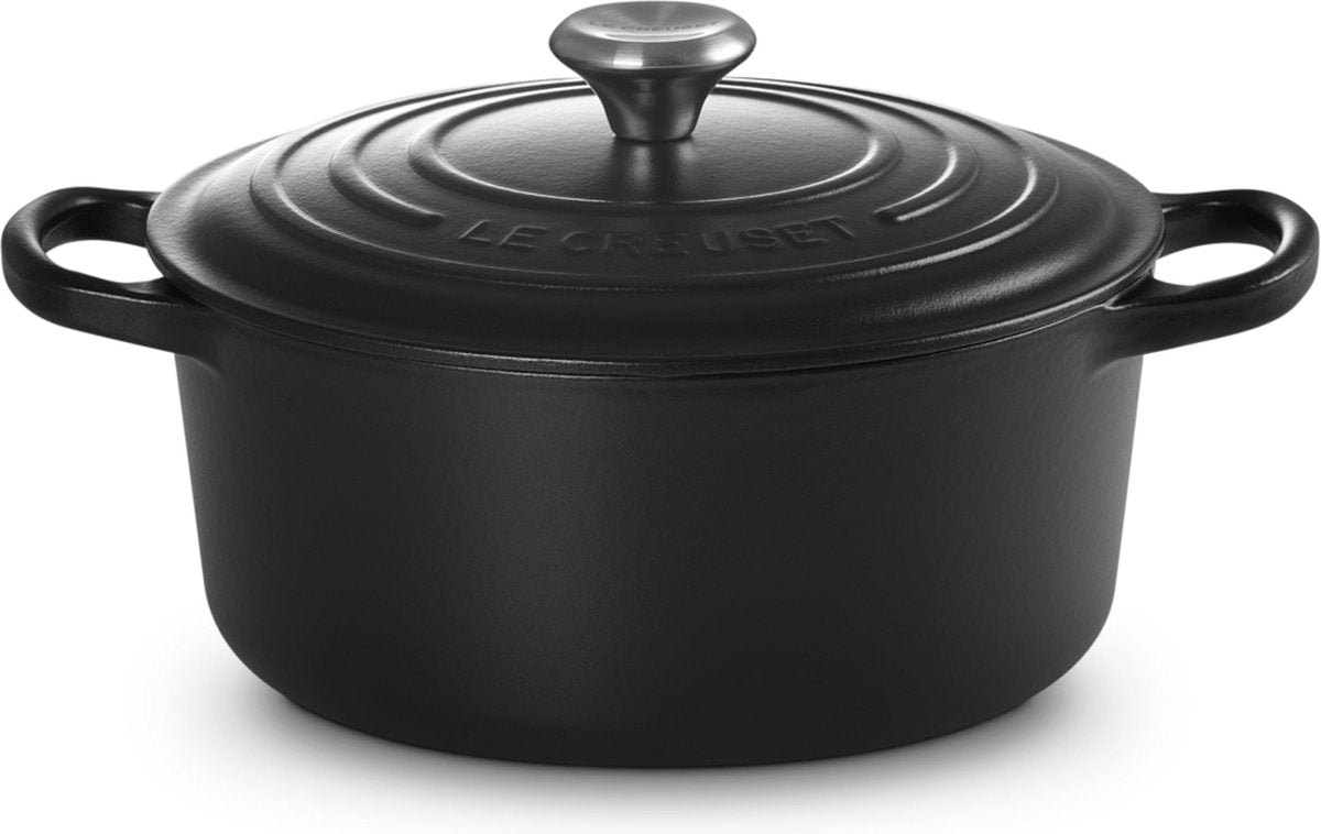 Le Creuset signature braadpan - 3,3 liter - 22 cm - zwart