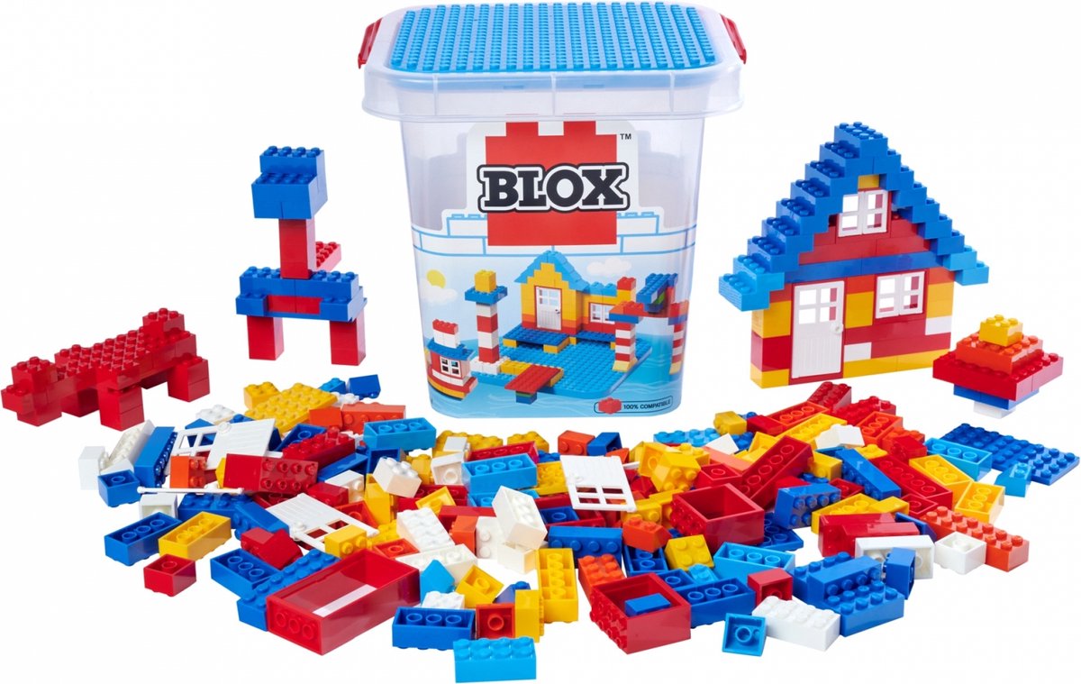 Androni Blox bouwstenen - 250 delig | city | classic bouwstenen | combineer met legobouwstenen | wegen | stad | geschikt voor lego bouwplaat | geschikt voor lego