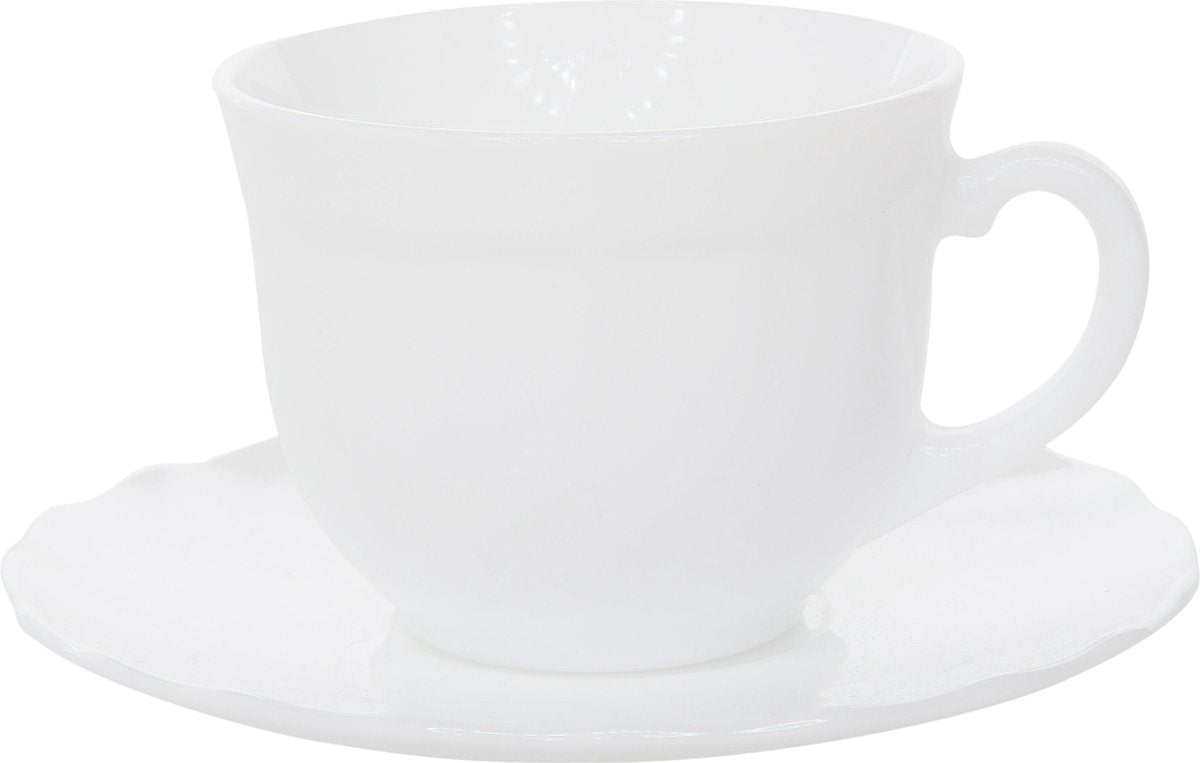 Luminarc trianon kop en schotel - 22cl - set-6