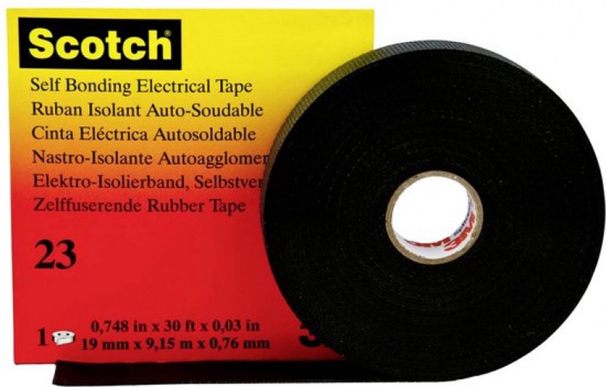 3M scotch 23 scotch23-19x9.15 reparatietape scotch 23 zwart (l x b) 9.15 m x 19 mm 1 stuk(s)