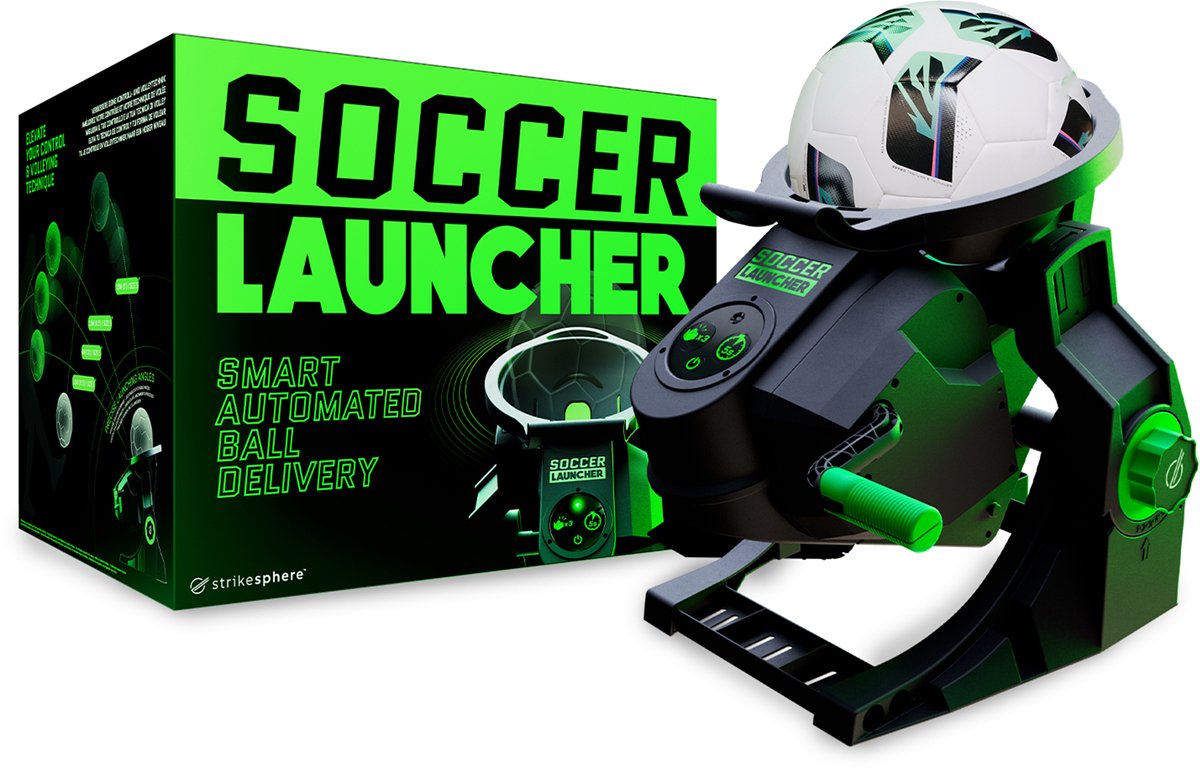 Gear2Play Soccer launcher - interactieve voetbaltrainer met slimme lancering - train volleys, trapkracht en balcontrole