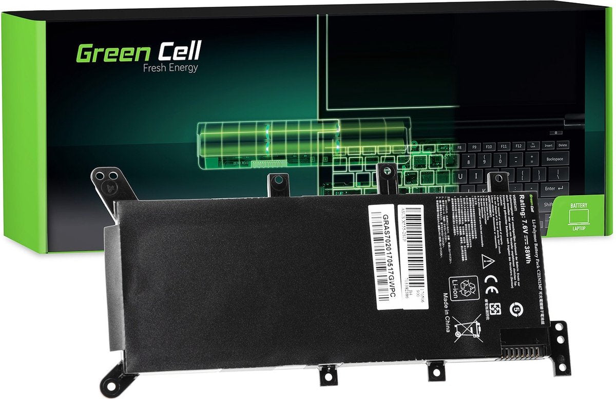 GREEN CELL batterij voor asus r556 r556l a555l f555l k555l x555l x555 7,6v 4000mah