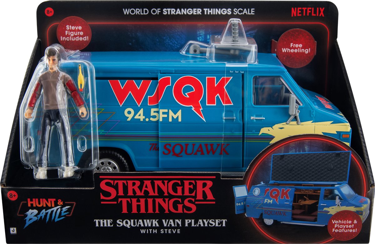 Jazwares Stranger things - world of figure vehicle packs - steve with van accys
