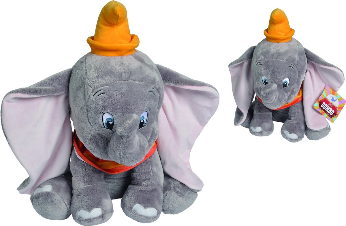 Simba Disney - dumbo dombo - 45 cm - pluche - grijs - alle leeftijden - knuffel