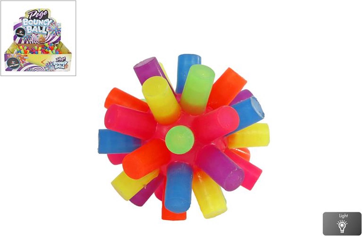 Van Manen Veenendaal BV Stuiterbal pogo met licht 7,8cm