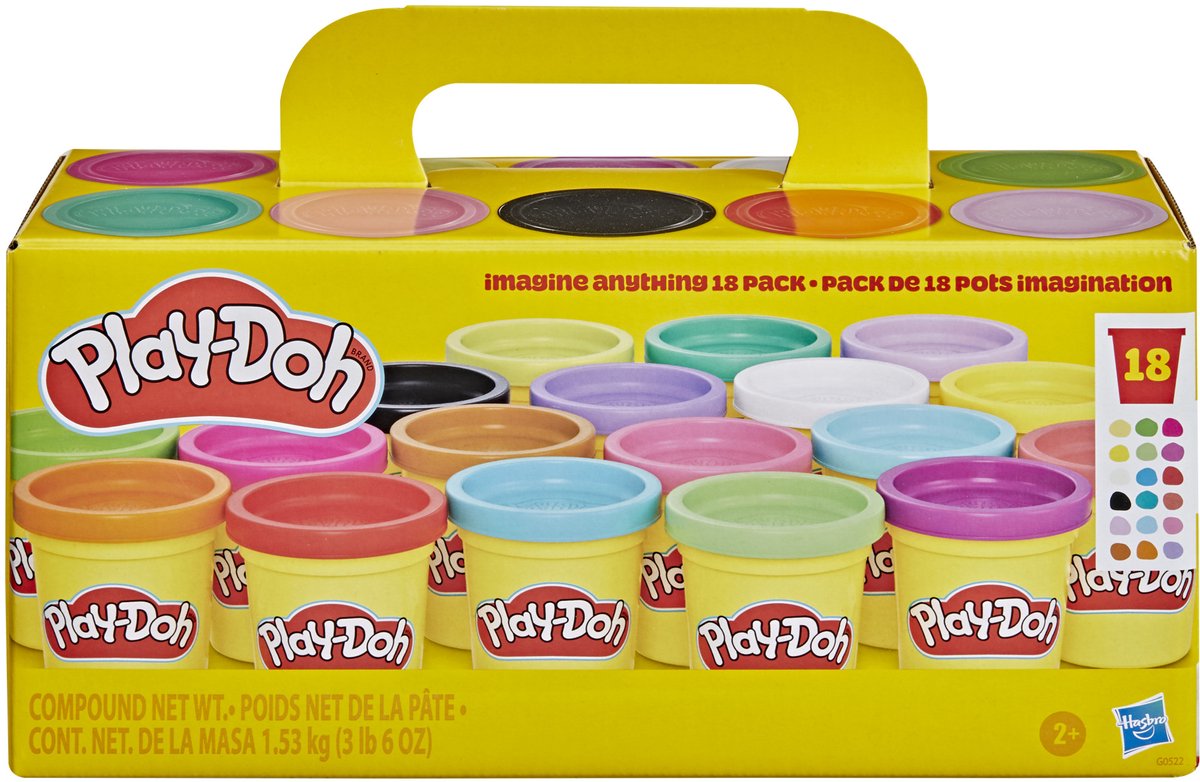 Play-Doh fantaseer maar raak - 18 potjes van 84 gram - verschillende kleuren
