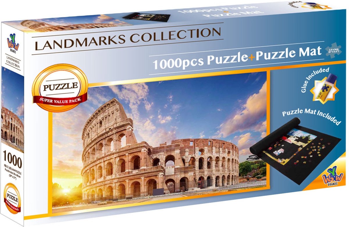 Braet Superpack puzzel 1000 st + lijm en mat - colloseum.