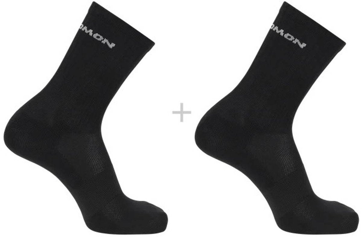 Salomon - evasion crew socks | 2-pack | sokken | maat m 39-41 - zwart