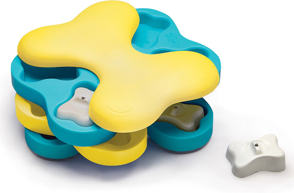 Nina Ottosson dog tornado turquoise geel