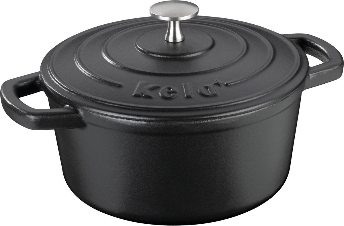 Kela Braadpan gietijzer zwart, 21 cm - | calido