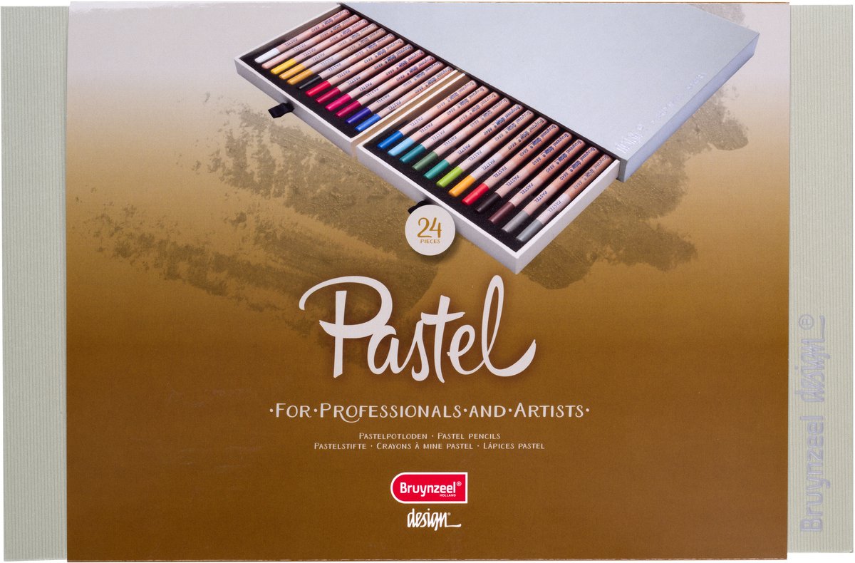 BRUYNZEEL design pastelpotlood box | 24 kleuren