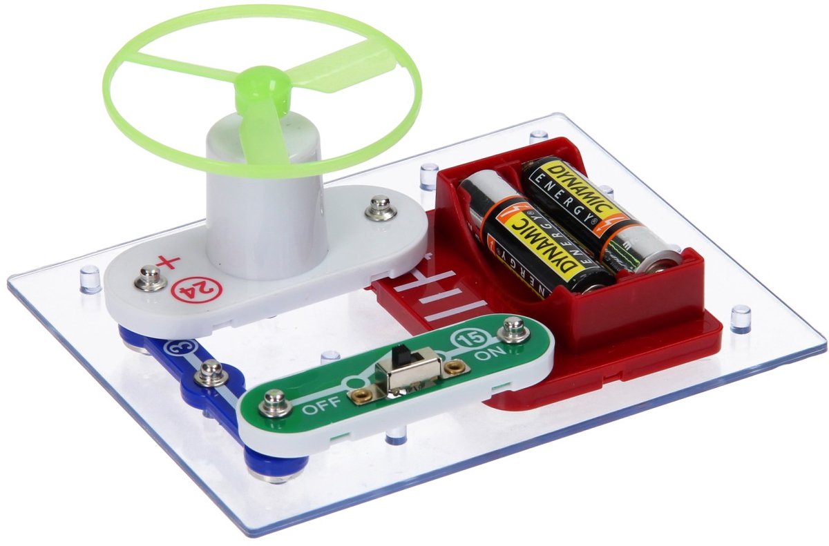 Lobbes Speelgoed BV Elektro bouwset propeller speelgoed bouwpakket glow in the dark.
