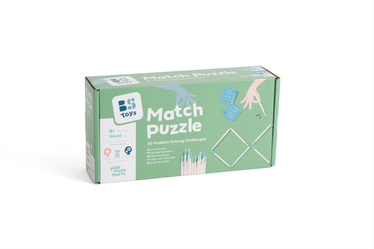 BS Toys lucifer puzzel - hout - vanaf 8 jaar - 30 mogelijkheden - educatief spel