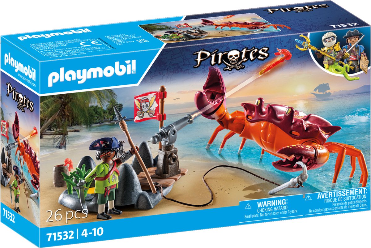 PLAYMOBIL pirates strijd tegen de gigantische krab - 71532