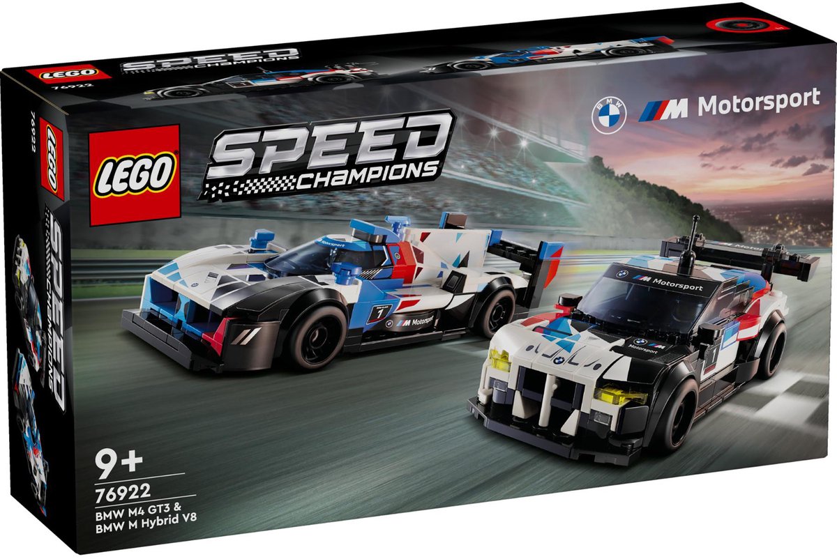 LEGO speed champions bmw m4 gt3 bmw m hybrid v8 racewagens - 76922