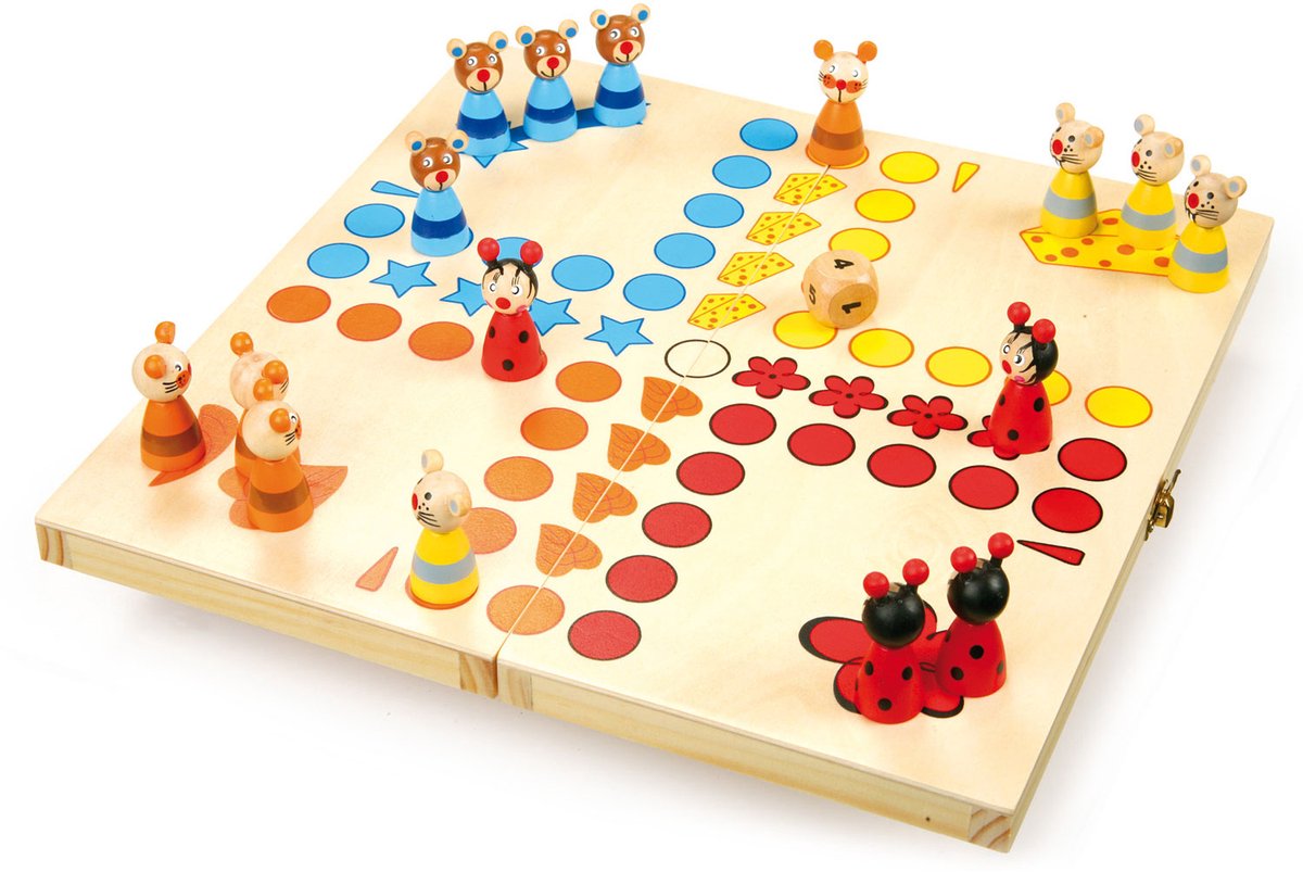 Small Foot - houten ludo dieren