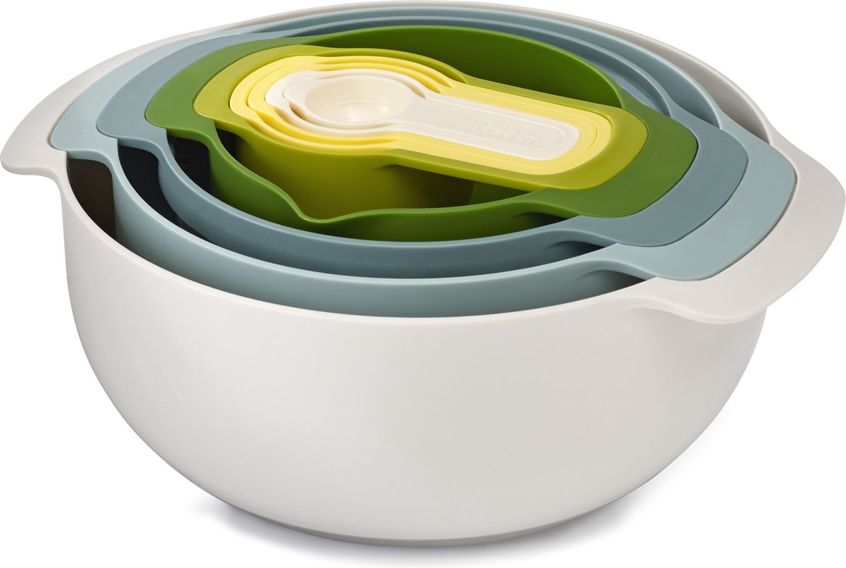 Joseph Joseph - nest schalen en maatlepels set van 9 stuks - polypropyleen - blauw