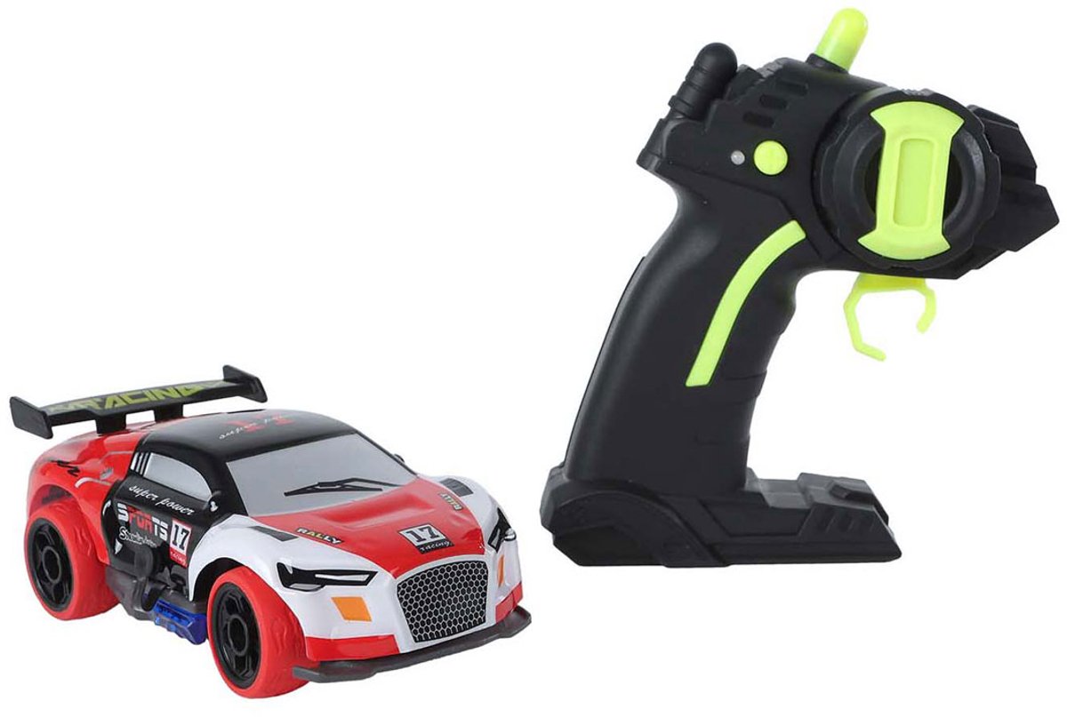 Van Manen Veenendaal BV Roadstar rc bestuurbare rally auto met licht 2.4ghz rood, 13cm